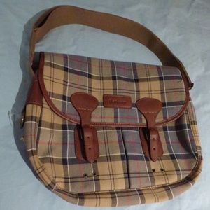 Barbour Plaid Satchel / large Over Body bag with adjustable strap